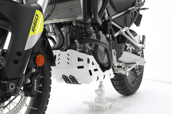Aluminium motorbeschermer wit voor Aprilia Tuareg 660