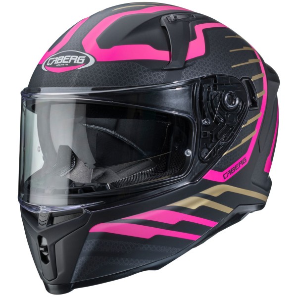 Caberg Helm Avalon Forge, mat zwart/fuchsia goud