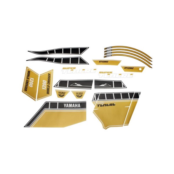 Originele Yamaha XT1200Z Super Ténéré Stickerset Wereldcrosser Geel