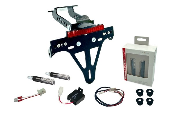 Nummerplaathouder (incl. Barracuda knipperlichten voor en achter) voor Yamaha YZF-125R (19-)