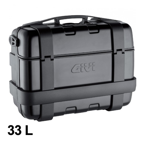 Trekker 33 liter MONOKEY koffer met aluminium deksel zwart Givi