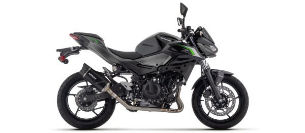 ARROW Auspuff INDY RACE EVO Aluminium schwarz für Kawasaki Z500, Ninja 500 Modelljahr 2024-