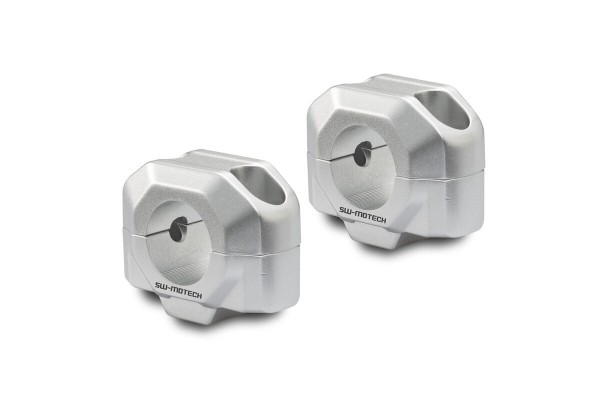 SW-Motech Stuurverhoger, zilver voor Ø 28 mm stuur, H=20 mm voor Moto Guzzi V100 Mandello /S - SW Motech