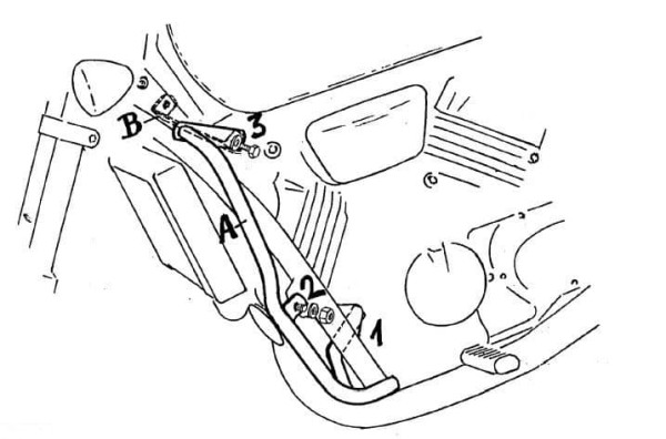 Chroom motorbeschermer voor Honda VF 750 C Magna (93-00) Hepco & Becker