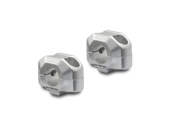 SW-Motech Stuurverhoger, zilver voor Ø 22 mm stuur, H=15 mm voor Kawasaki Versys-X 300 ABS - SW Motech