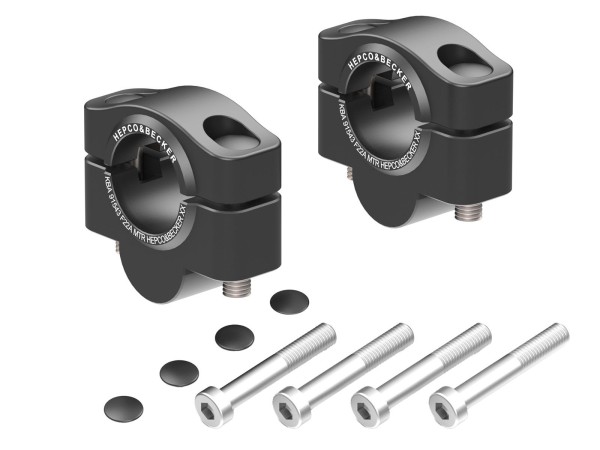 Stuurverhoger zilver H=20 mm voor BMW F 800 R (09-14) Hepco & Becker