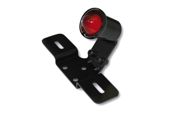HIGHSIDER smart Old School Type 3 LED Achterlicht met No. Plaathouder Zwart E-Goedgekeurd (1pc)