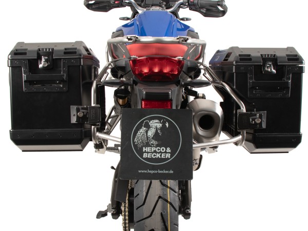 Kofferdragerset Cutout roestvrijstalen drager incl. kofferset Xplorer Cutout zwart voor BMW F 800 GS (24-)
