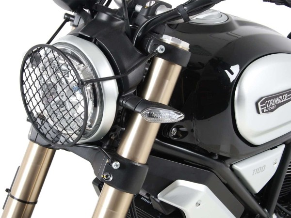 Lampbeschermer zwart voor Ducati Scrambler 1100 /Special /Sport (18-20) Hepco & Becker