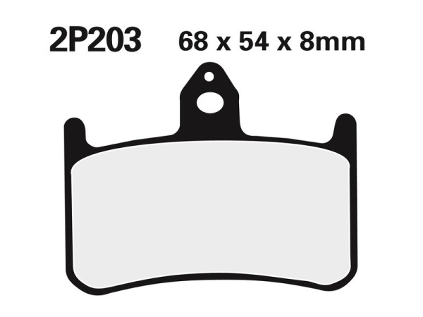 NISSIN Street semi-metalen remblokken - 2P-203NS