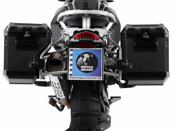 Kofferdrager set Cutout drager incl. kofferset Xplorer Cutout zwart voor BMW R 1200 GS /Adventure (-13)