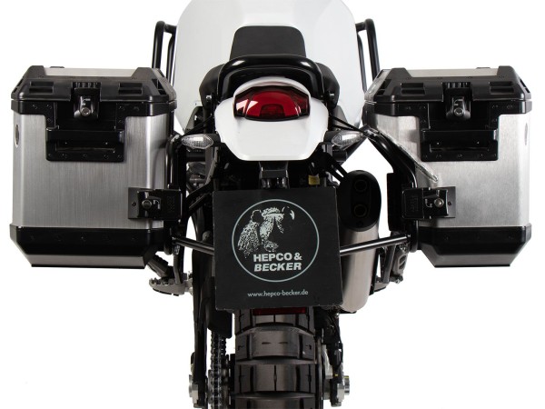 Kofferdrager set Cutout drager incl. kofferset Xplorer Cutout zilver voor Ducati Desert X (22-)
