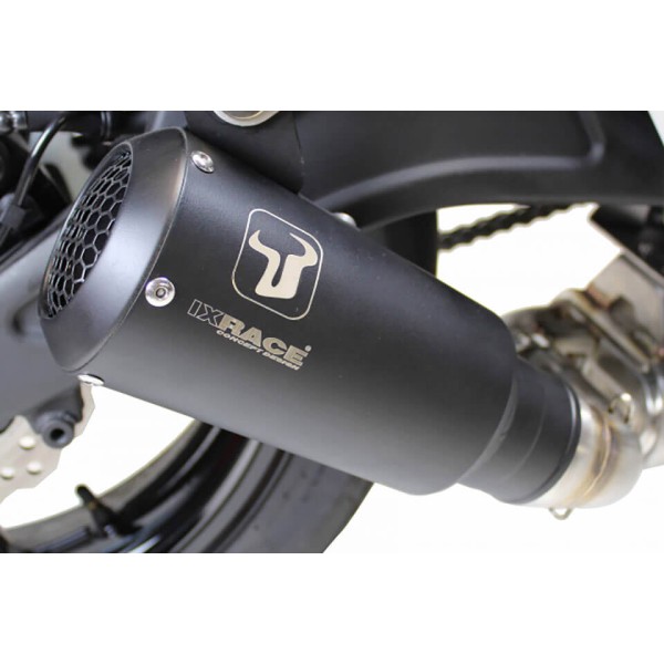 IXRACE MK2 achterdemper KTM Duke 125/390, RC 125/390, roestvrij staal, E-keur, Euro4