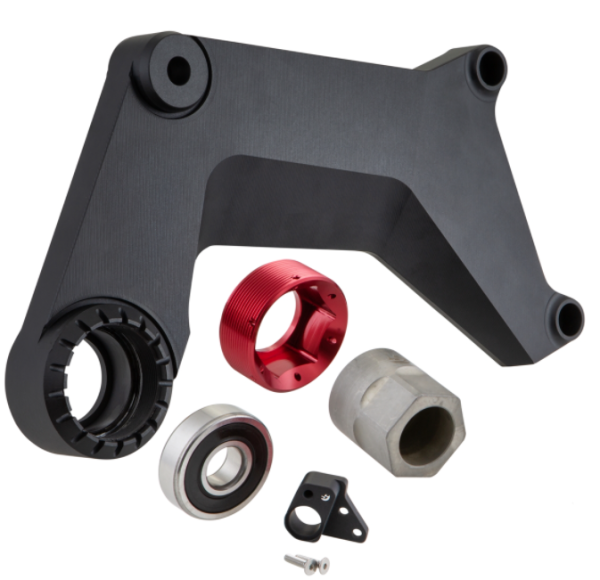 Zwenkarm voor race-uitlaat, achteraan voor Vespa GTS/GTS Super/GTV 125-300cc met ABS, zwart