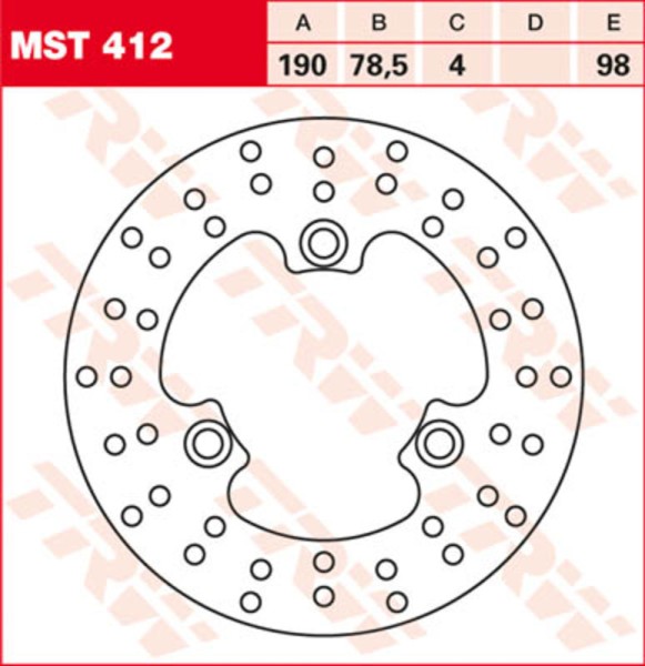 TRW Lucas remschijf MST258, star