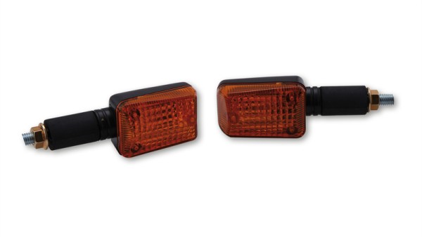 HIGHSIDER Smart Mini lamp richtingaanwijzerbehuizing zwart / lens oranje (paar), voor & achter