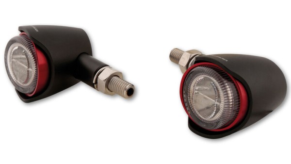 HIGHSIDER Pro Akron-X LED Mini Knipperlichtbehuizing Zwart/Lens Helder (Paar), Voor & Achter