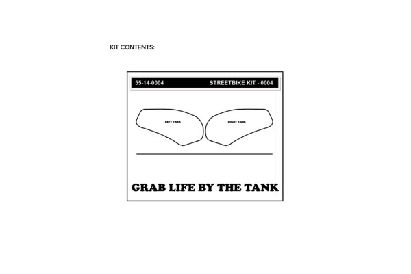 Stompgrip schwarz, Icon, für Yamaha YZF-R6, 2003-2005