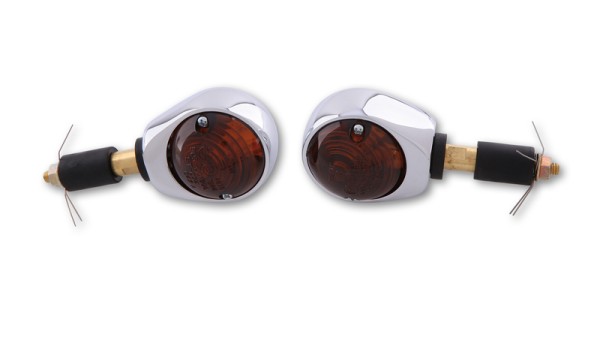 HIGHSIDER Smart ox-eye gloeilamp stuurknipperlicht behuizing chroom / lens smoke grijs (paar), voor