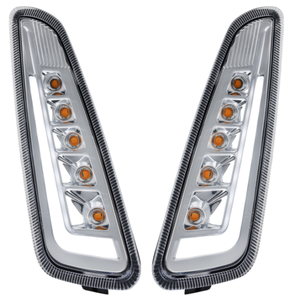 Richtingaanwijzerset links/rechts voor Vespa Primavera/Sprint 50cc 2T/4T, blank