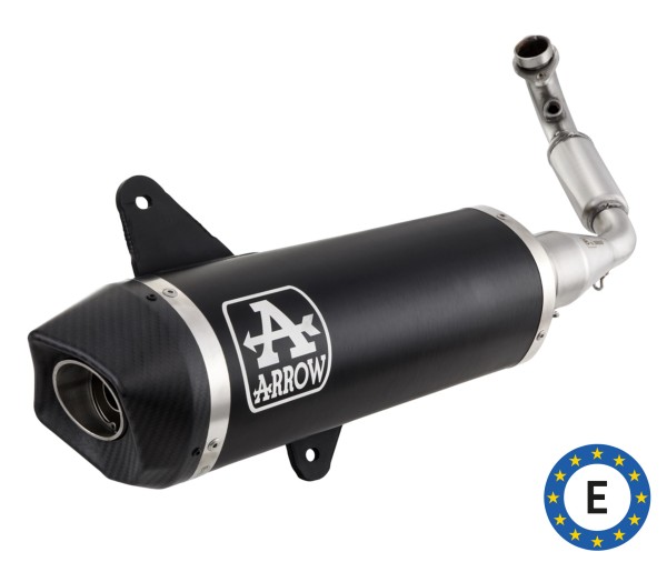 Sportuitlaat Arrow Urban met katalysator / carbon voor Vespa GTS/GTS Super/GTV 300cc HPE (`20-) Euro 5
