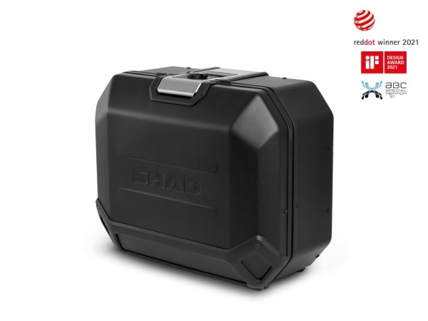 Shad koffer Terra TR36, links, aluminium zwart, 36 l