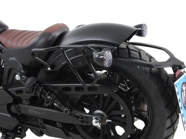 Lederen tashouder Cutout zwart voor Indian Scout Bobber (2017-)