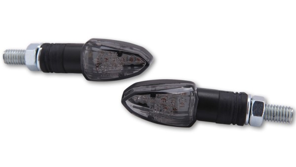 HIGHSIDER Smart Lizzard LED-knipperlichtbehuizing zwart / lens rookgrijs (paar), voor & achter