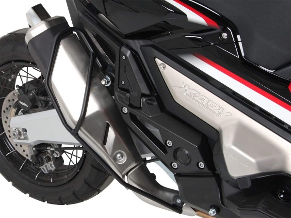 Beschermingsbeugel voor achterdemper zwart voor Honda X-ADV 750 (17-20) Hepco & Becker