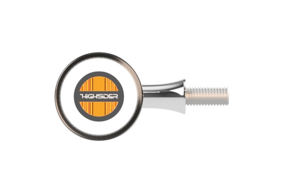 HIGHSIDER pro Rocket Bullet LED richtingaanwijzer/positielicht chroom/getint 2in1, E-keurmerk (paar)