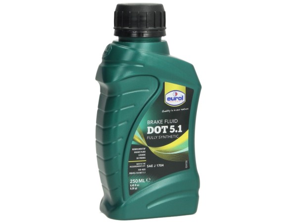 Eurol remvloeistof, DOT 5.1, 0,250 l, SAE J1703 / ISO 4925
