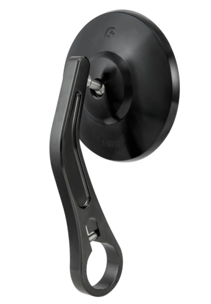 Stuurspiegel voor Vespa, links of rechts, rond, glanzend zwart