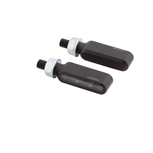 HIGHSIDER Pro Bronx-MX LED knipperlichtbehuizing zwart / lens rookgrijs (paar), voor & achter