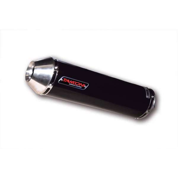Takkoni achterdemper Suzuki SV 650 /S (99-03), RVS zwart, E-keurmerk
