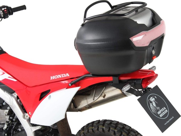 Topkofferdrager zwart incl. Journey Topcases 40 zwart/zilver voor Honda CRF 450 L (19-21)