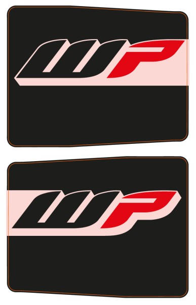 KTM vork bescherming sticker set zwart