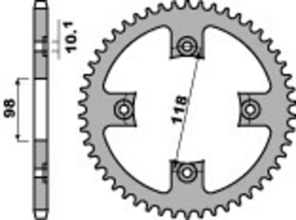 B1 Standaard stalen achterrondsel - 520