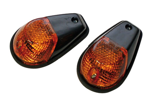 HIGHSIDER Smart fairing knipperlichten Knipperlichtbehuizing zwart / lens rookgrijs (paar), voor