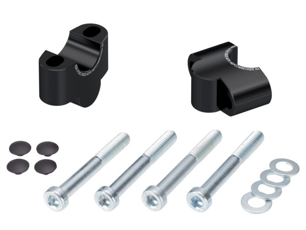 Stuurverhoger H=25 mm zwart voor Honda NC 750 S /DCT (14-20) Hepco & Becker