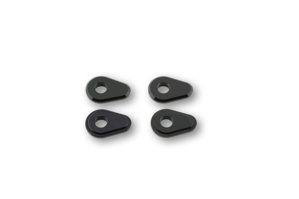HIGHSIDER smart montageplaten Indy Spacer Zwart Aluminium, Voor Yamaha