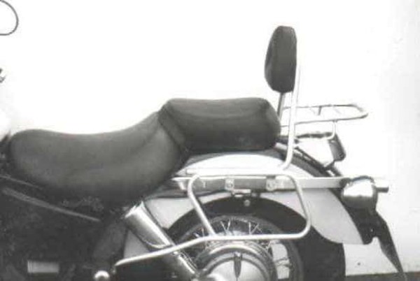 Chromen buisvormige leren tassenhouder voor Honda VT 1100 C2 Shadow (95-00) Hepco & Becker