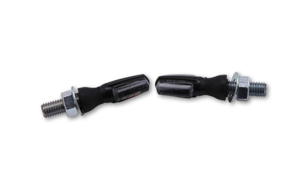 HIGHSIDER Smart Spark LED-knipperlichtbehuizing zwart / lens rookgrijs (paar), voor & achter