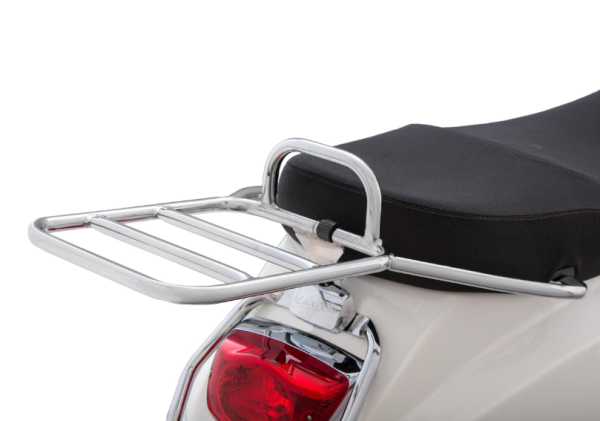 Bagagerek achteraan voor Vespa LX/LXV/S 50-150cc, chroom