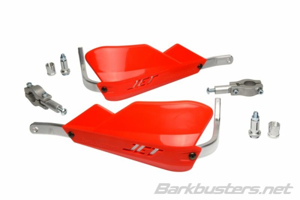 Barkbusters Jet handbeschermer tweepuntsbevestiging recht Ø22mm rood