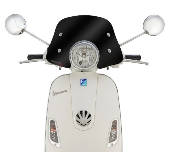 Flyscreen ERMAX Piccolo voor Vespa LX 50-150cc, zwart getint