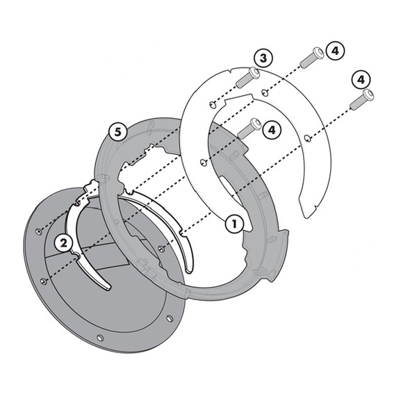 Tankbevestiging TANKLOCK voor tanktassen Givi