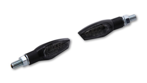 HIGHSIDER Smart Nova LED knipperlichtbehuizing zwart / lens rookgrijs (paar), voor & achter