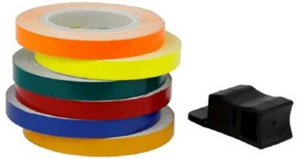 Wielsierstrips Bihr 6Mx 7MM oranje, reflecterend