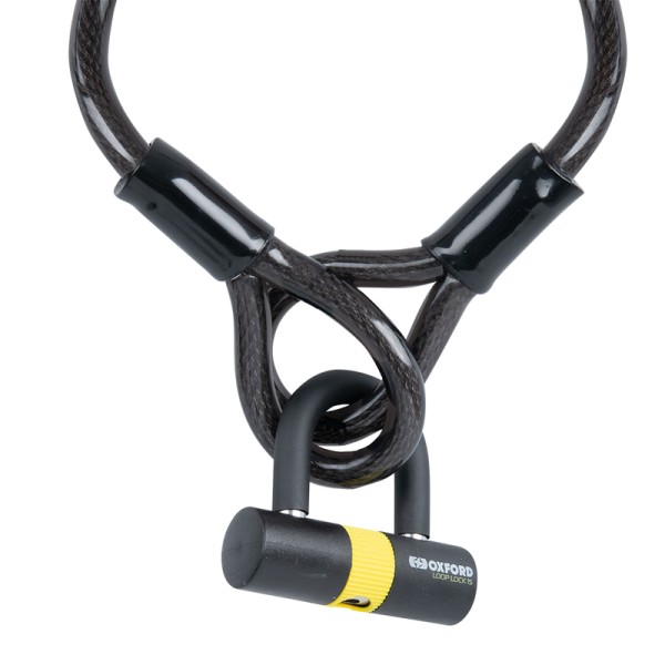 Oxford Loop Lock15 kabelslot + mini hangslot - 15 mm x 2,0 m